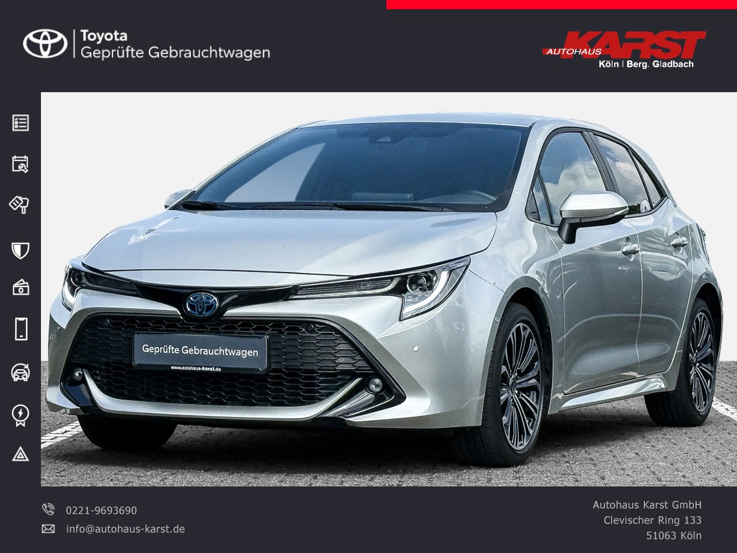 Foto 1 - Toyota Corolla 2.0 HSD PDC, Kamera, Navi, silber