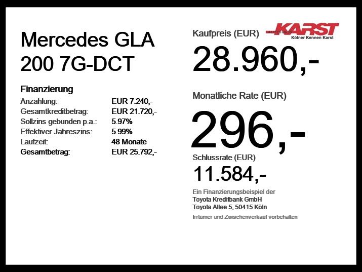 Foto 1 - Mercedes-Benz GLA 200 7G-DCT 7Gang Automatik, Mountaingrau-Met